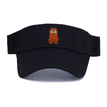 Chow Chow - Red fluffy sitting pose - Visor - Black