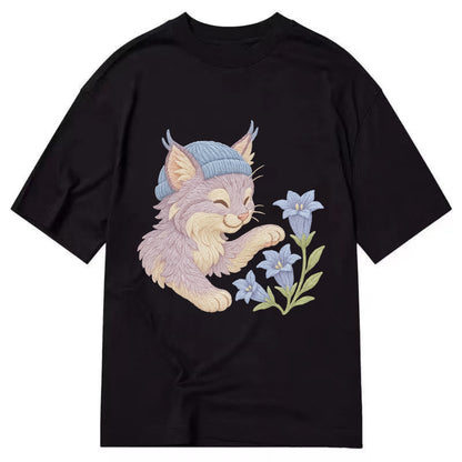 Lynx and Gentian  - Classic T-shirt - Black