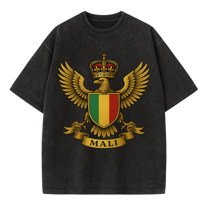 Mali Royal Logo  - Vintage T-shirt - Black