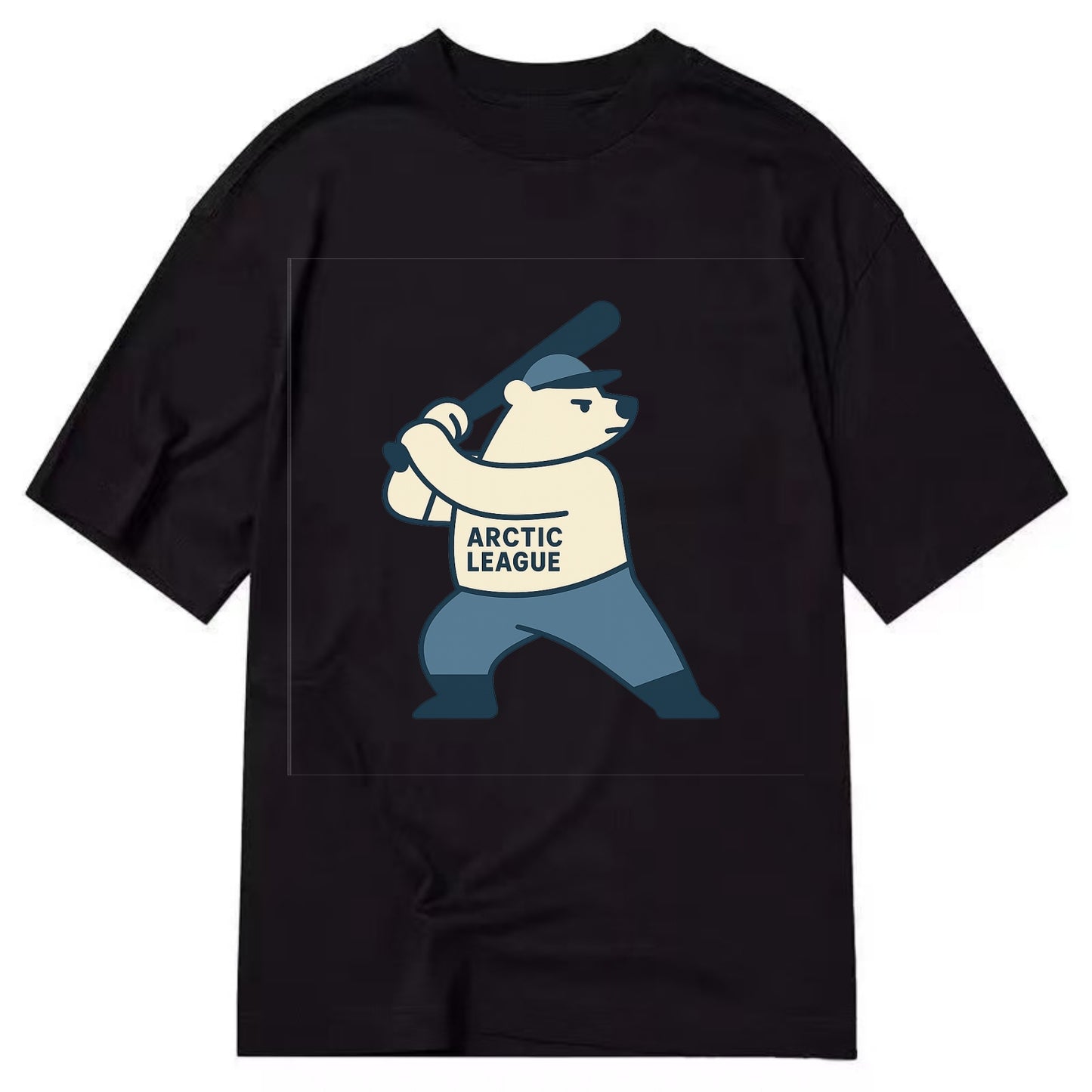 Polar Bear Baseball MVP - Classic T-shirt - Black