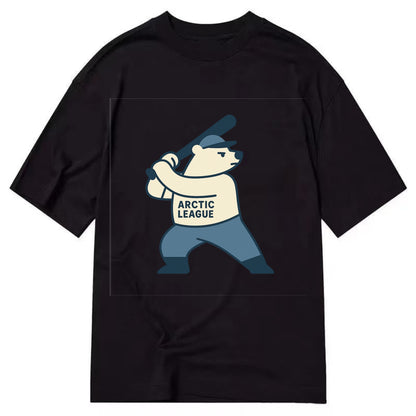 Polar Bear Baseball MVP - Classic T-shirt - Black