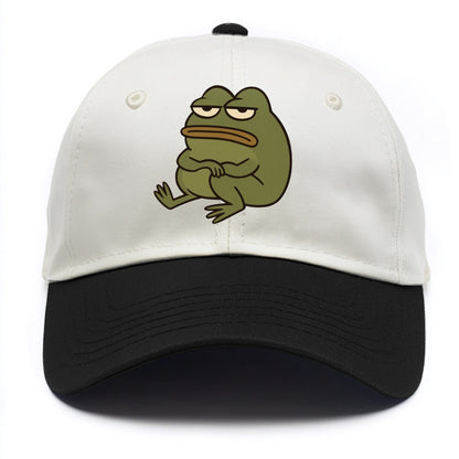 The Frog Judges Silently - Two Tone Cap - Black