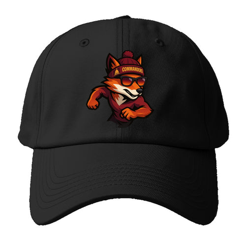 Washington Fox wearing Commanders beanie with Capitol patch and wayfarer sunglasses - Baseball Cap