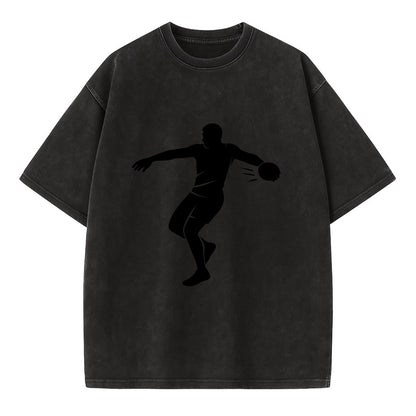 Discus thrower spinning release - Vintage T-shirt - Black