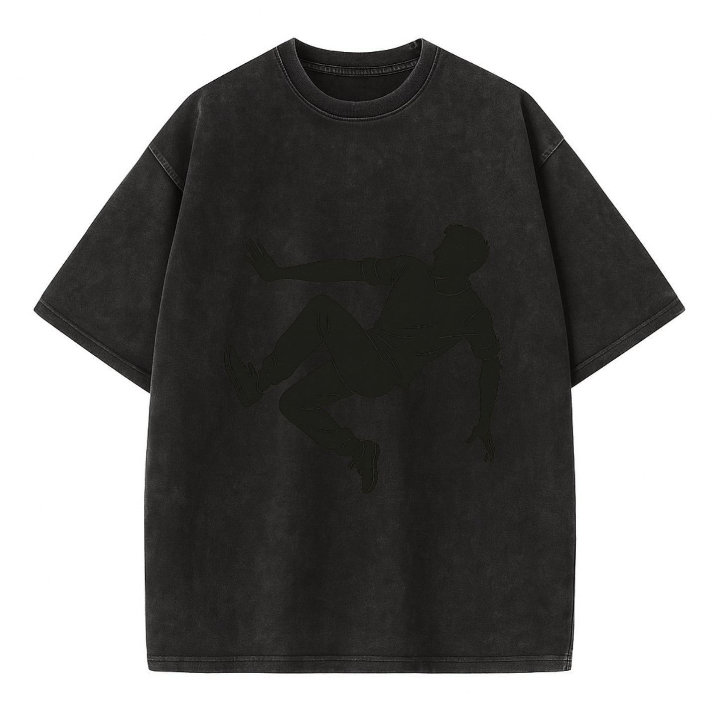 Parkour athlete wall run - Vintage T-shirt - Black