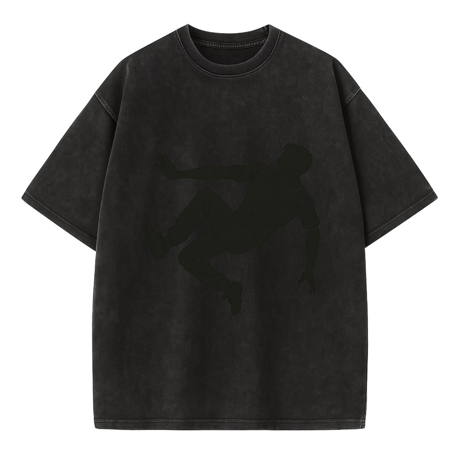 Parkour athlete wall run - Vintage T-shirt - Black