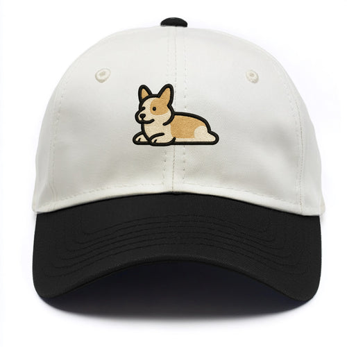 Corgi - Sploot lying position - Two Tone Cap