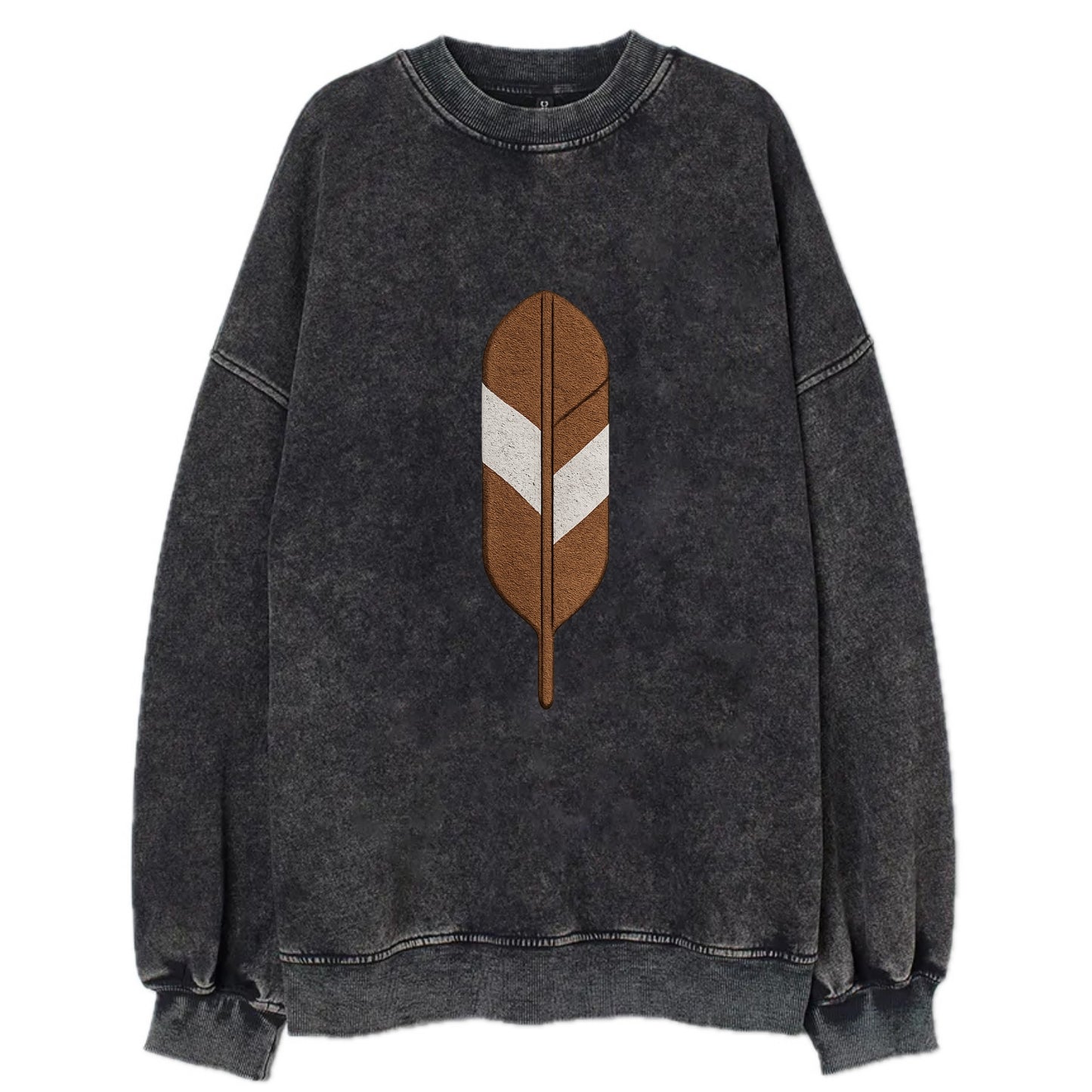 Eagle Feather  - Vintage Sweatshirt - Black