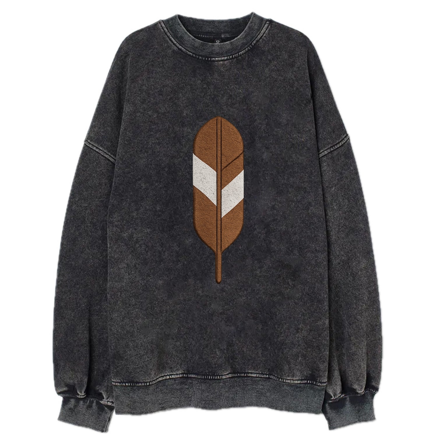 Eagle Feather  - Vintage Sweatshirt - Black