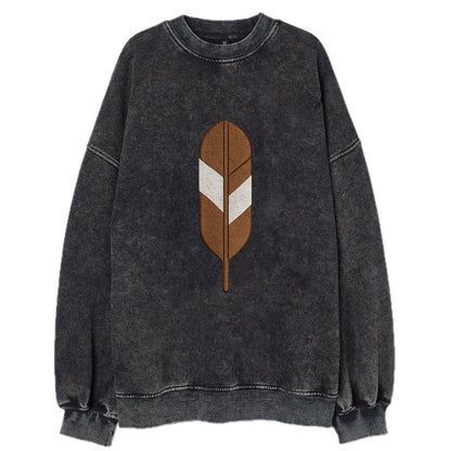 Eagle Feather  - Vintage Sweatshirt - Black