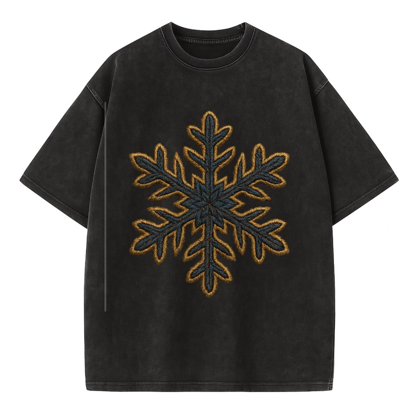 Snowflake  - Vintage T-shirt - Black