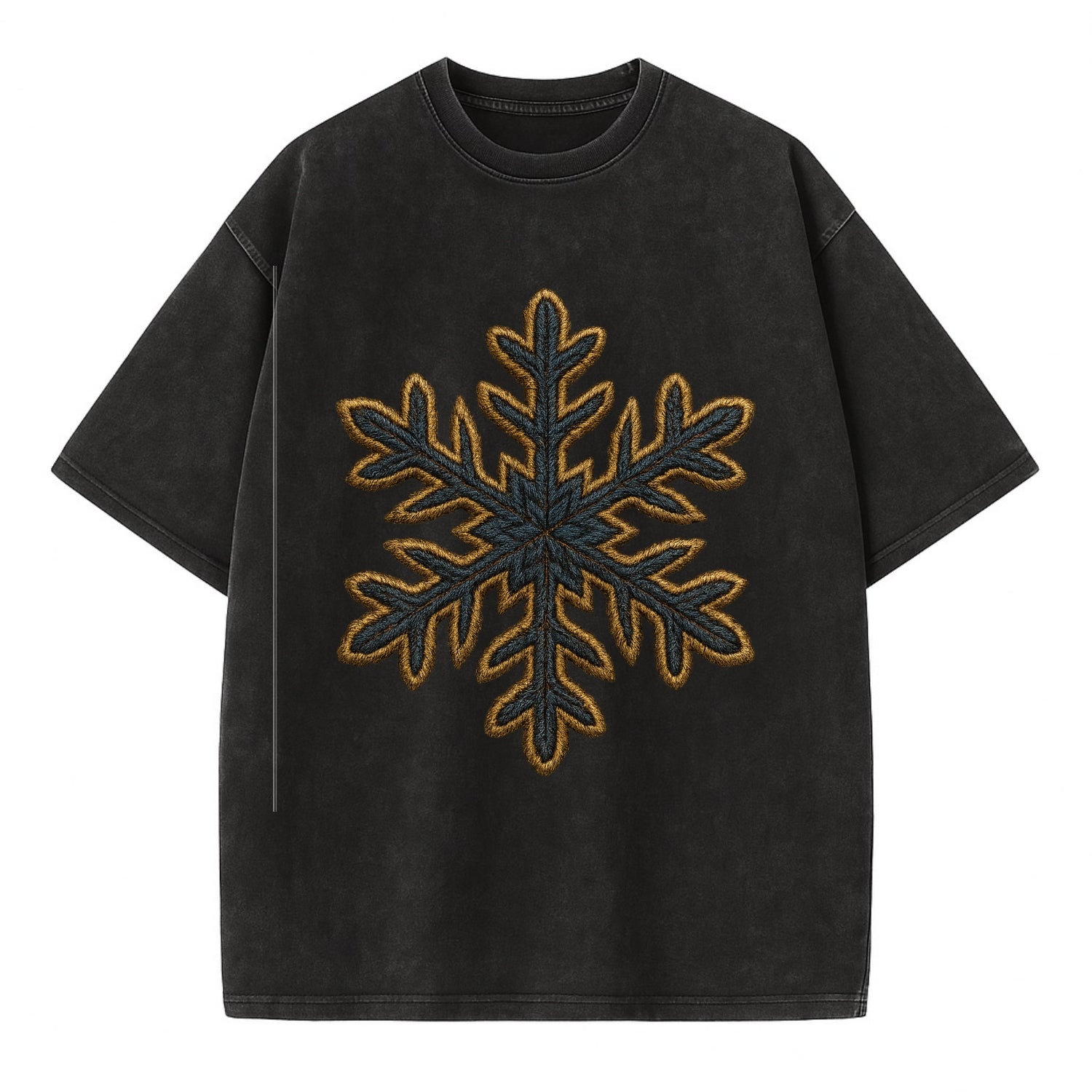 Snowflake  - Vintage T-shirt - Black