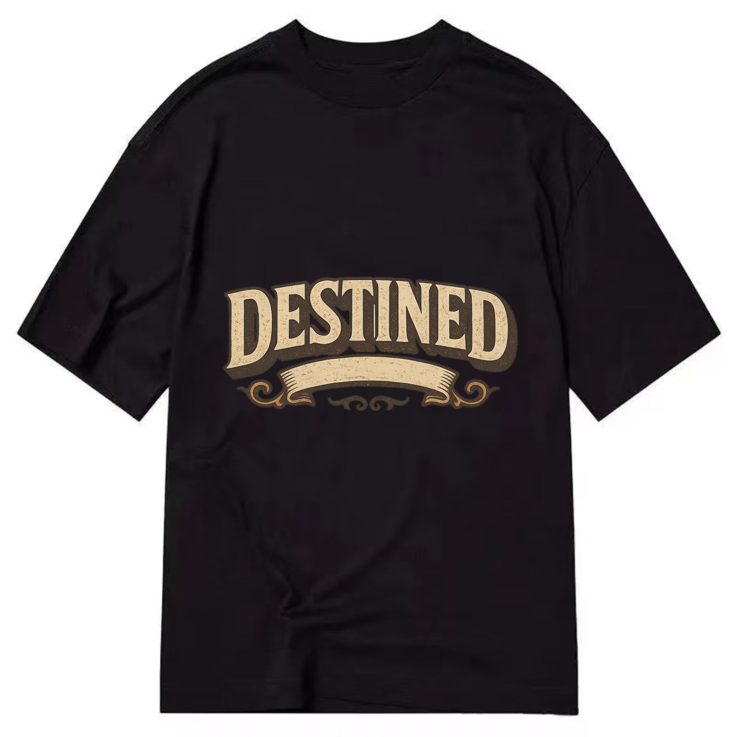 Bold typography design - "DESTINED" - fated for greatness - Classic T-shirt - Black