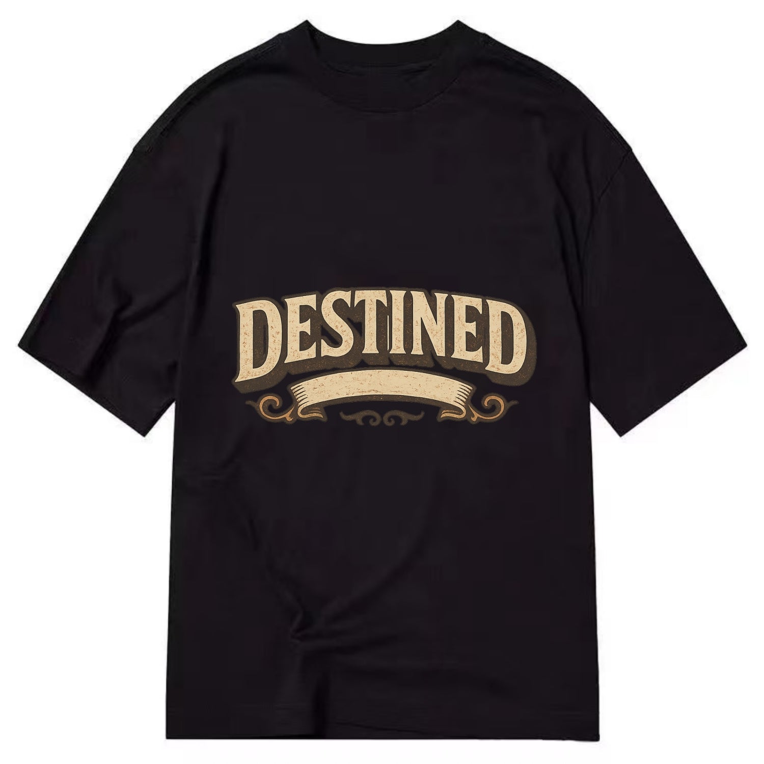 Bold typography design - "DESTINED" - fated for greatness - Classic T-shirt - Black