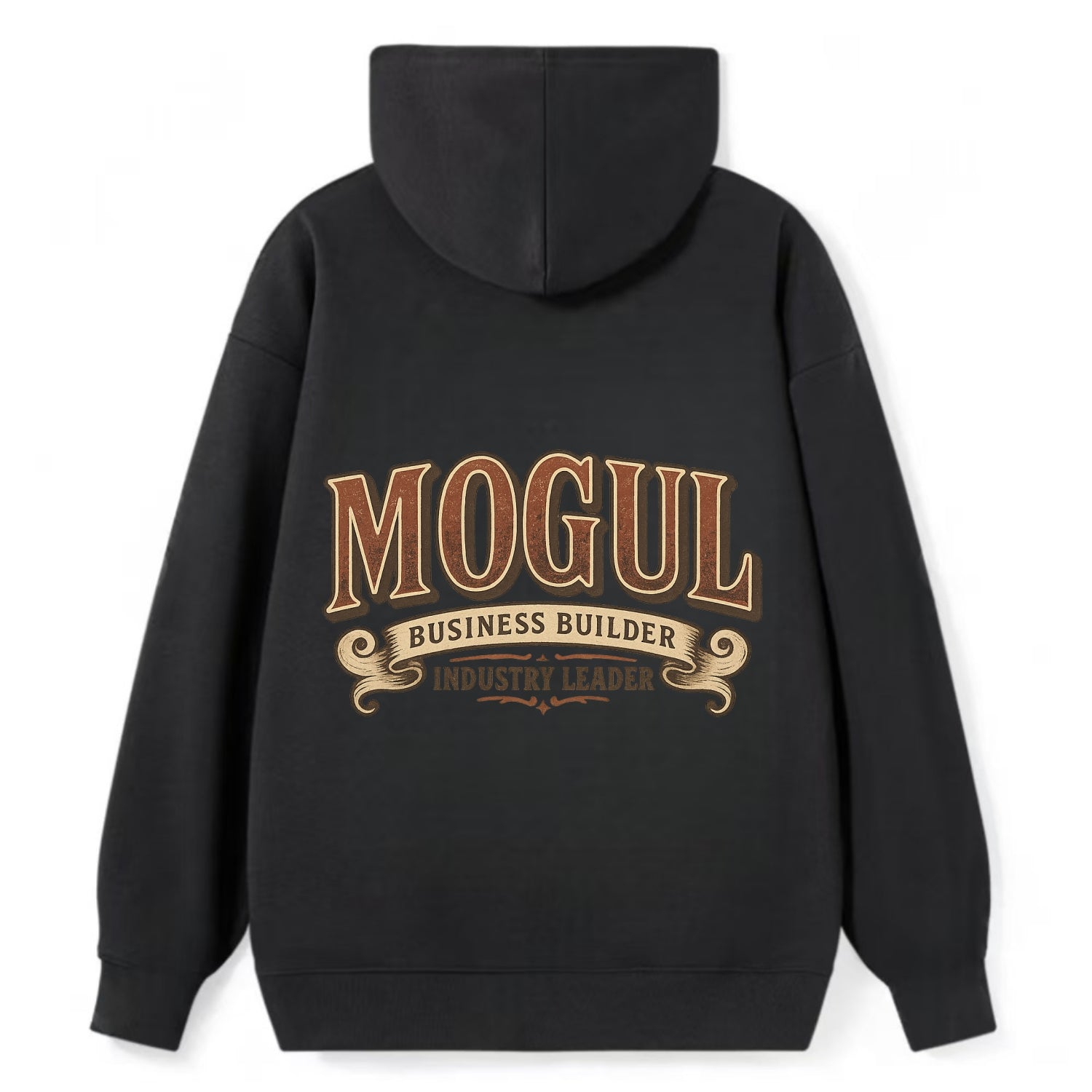 Bold typography design - "MOGUL" - business builder, industry leader - Classic Pullover Hoodie - Black