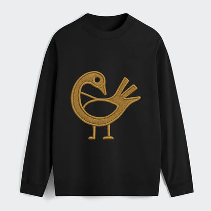 Adinkra Sankofa  - Classic Long Sleeve Shirt - Black