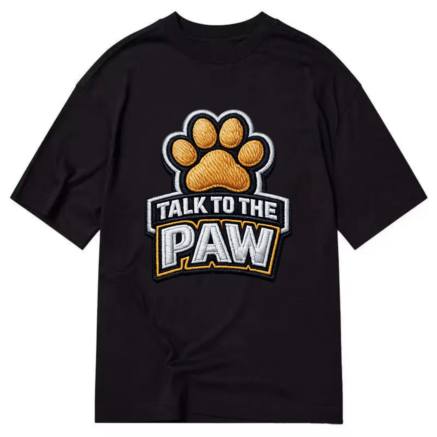 TALK TO THE PAW - raised paw in tan , sassy pet - Classic T-shirt - Black