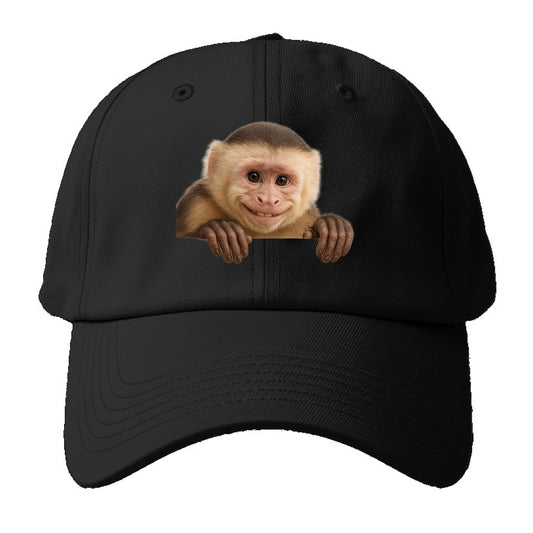 Capuchin Monkey  - Baseball Cap For Big Heads - Black
