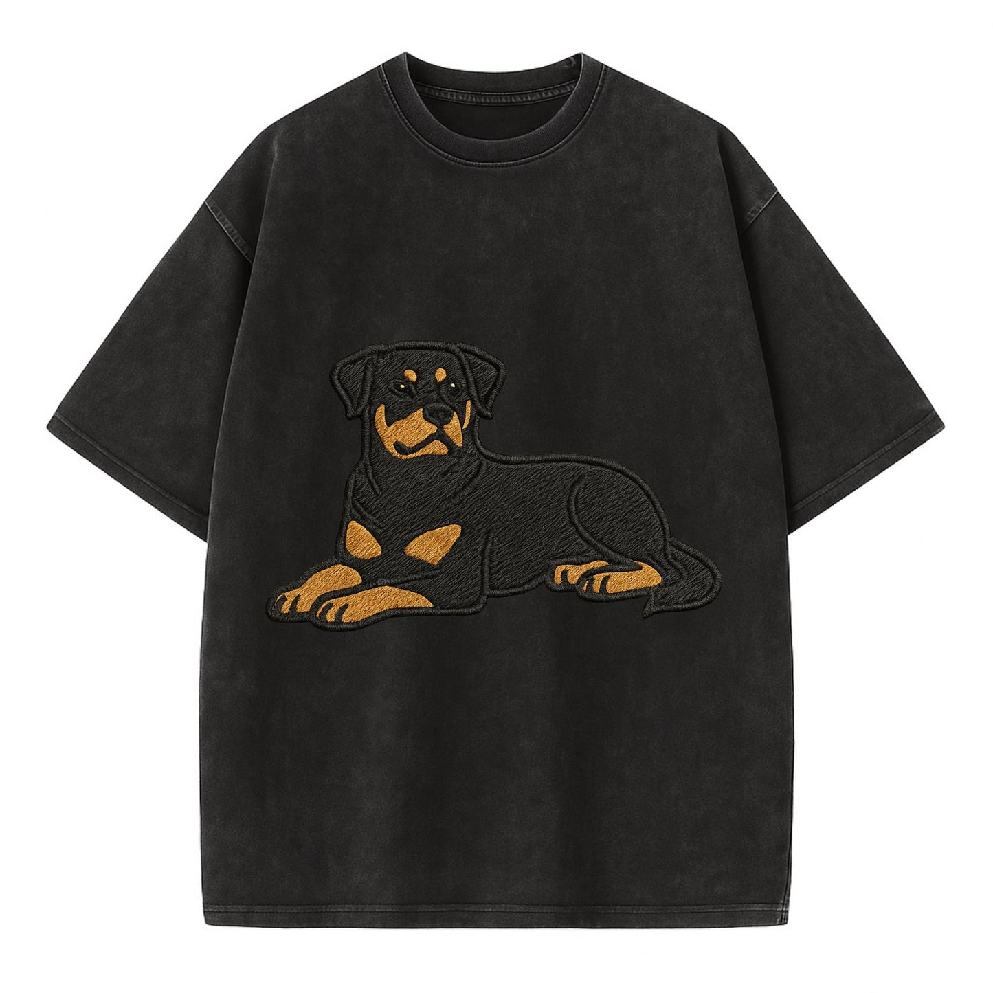 Rottweiler - Black and tan relaxed lying Vintage T-shirt - Black