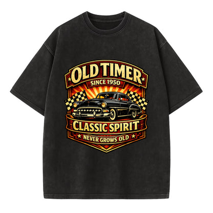 Old Timer Classic Spirit - Vintage T-shirt - Black