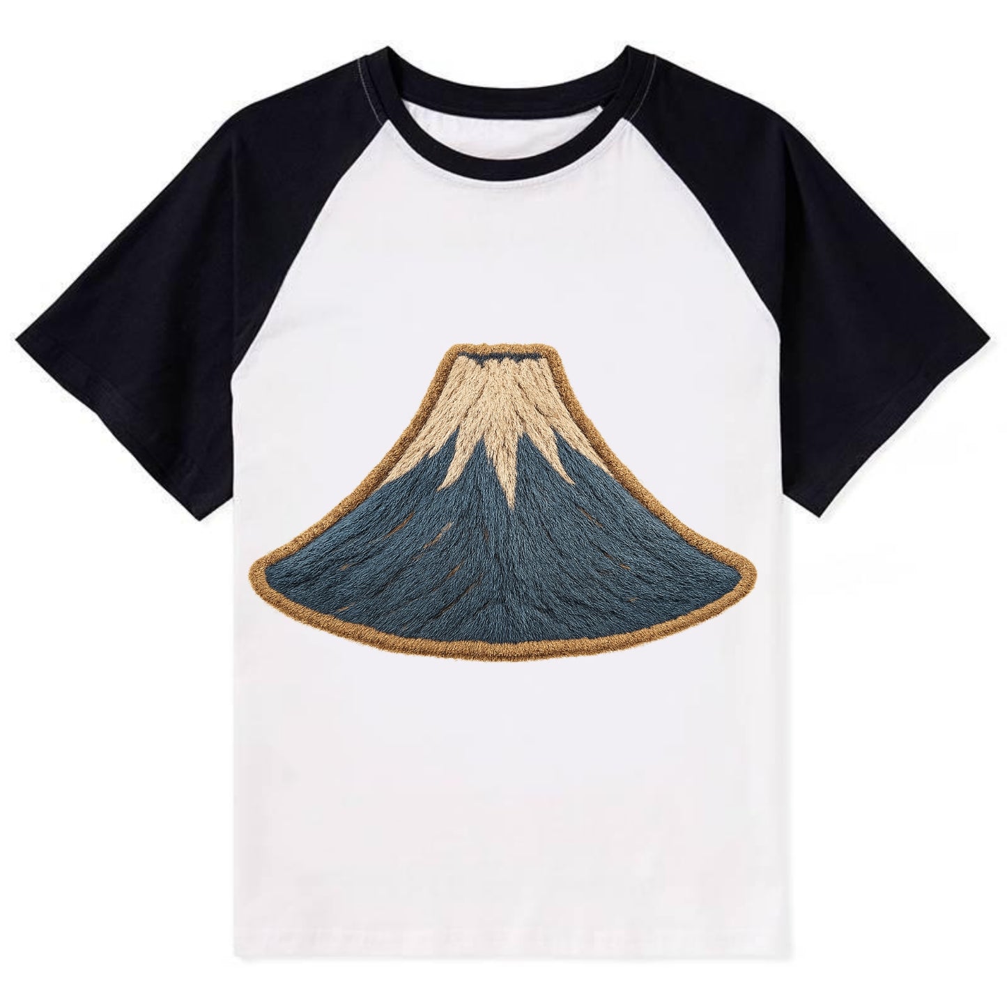 Sacred Mountain  - Contrast Raglan T-shirt - Black