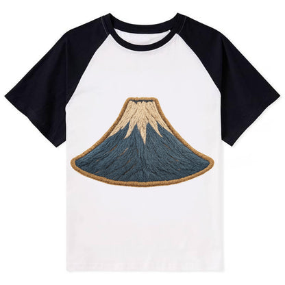 Sacred Mountain  - Contrast Raglan T-shirt - Black