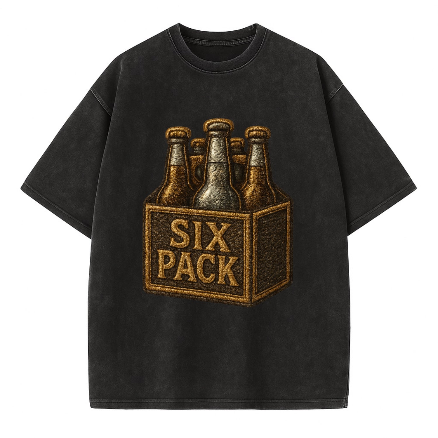 Six Pack  - Vintage T-shirt - Black