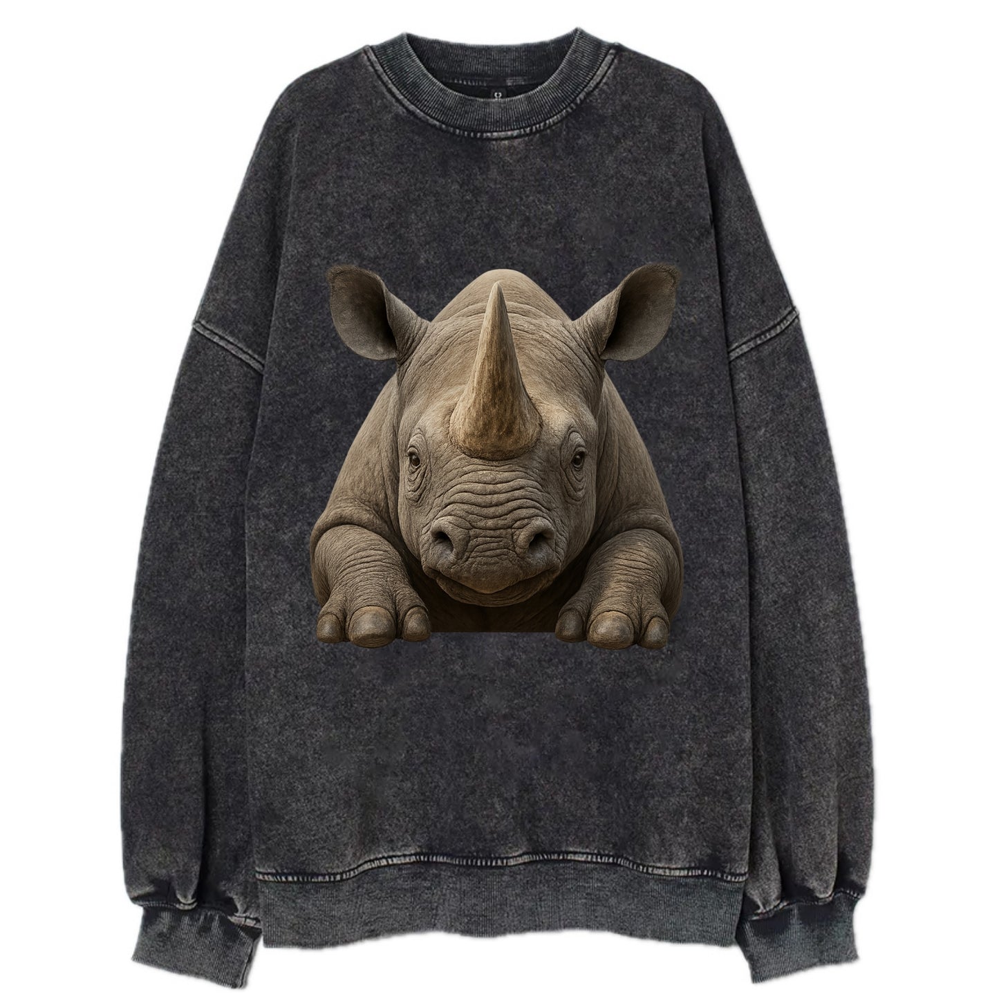 Rhinoceros  - Vintage Sweatshirt - Black