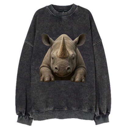 Rhinoceros  - Vintage Sweatshirt - Black