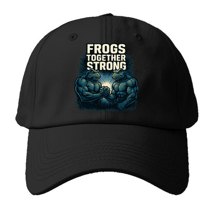 Frogs Together Strong 4 - Baseball Cap For Big Heads - Black