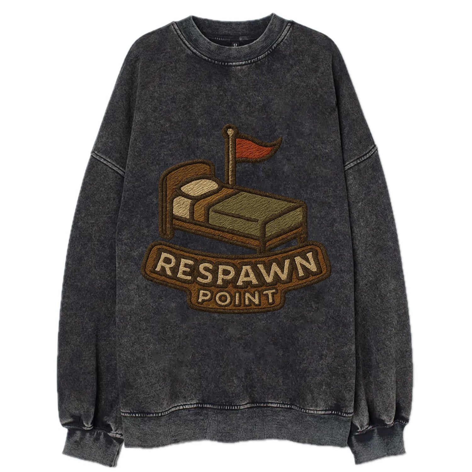 Respawn Point  - Vintage Sweatshirt - Black