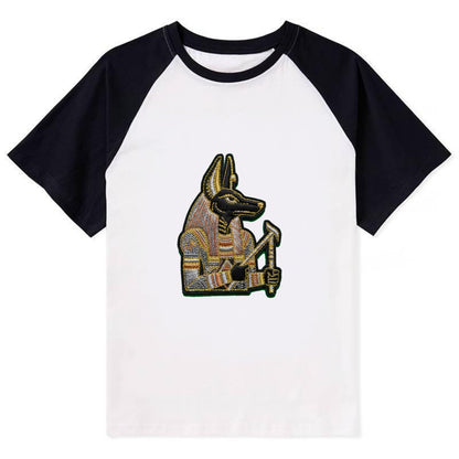 Anubis - Contrast Raglan T-shirt - Black