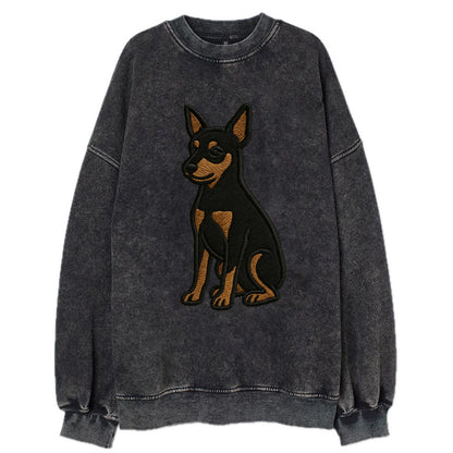 Miniature Pinscher - Black and tan sitti Vintage Sweatshirt - Black