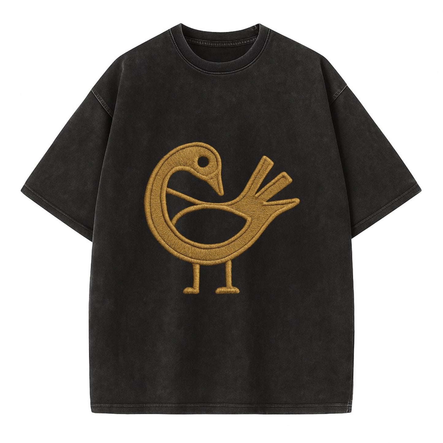 Adinkra Sankofa  - Vintage T-shirt - Black