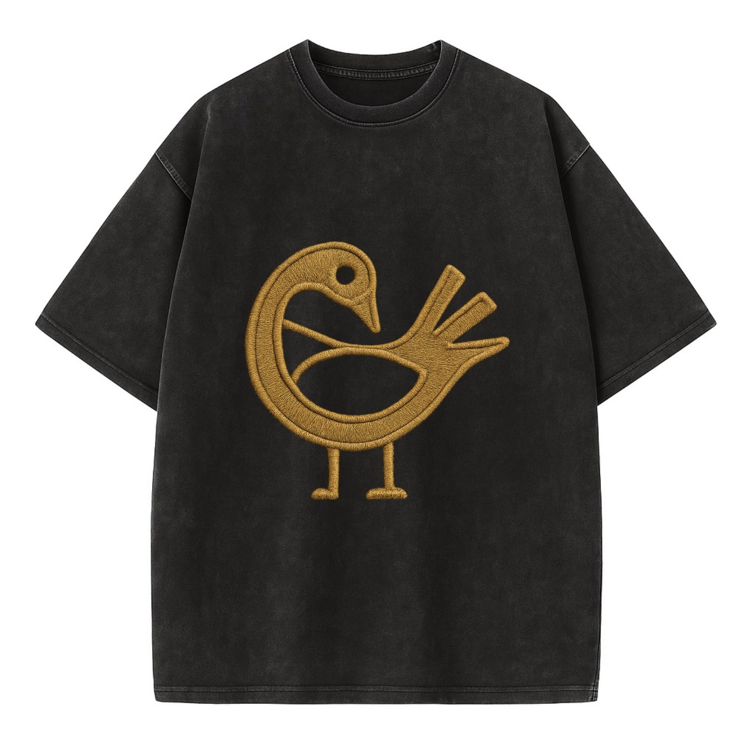 Adinkra Sankofa  - Vintage T-shirt - Black