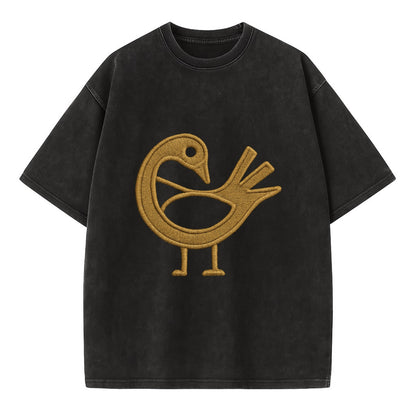 Adinkra Sankofa  - Vintage T-shirt - Black