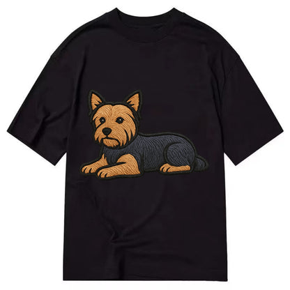 Yorkshire Terrier - Blue and tan relaxed Classic T-shirt - Black