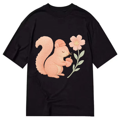 Coral Squirrel - Classic T-shirt - Black