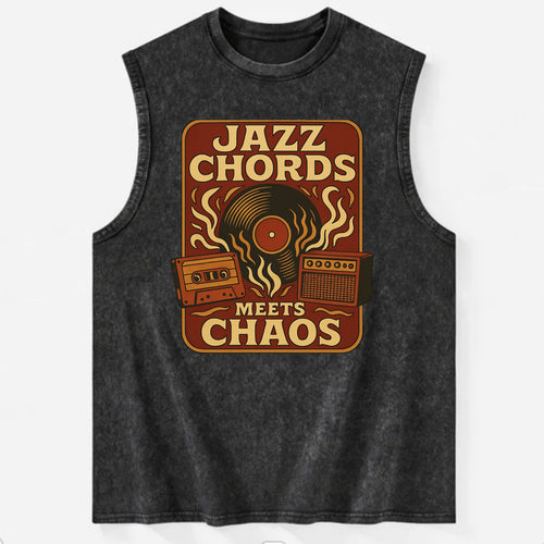 Jazz chords with hyperpop energy - Jazz Meets Chaos - unexpected fusion - Vintage Washed Tank
