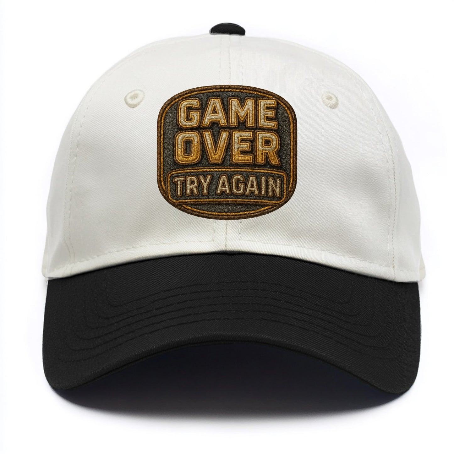 Game Over Try Again  - Two Tone Cap - Black