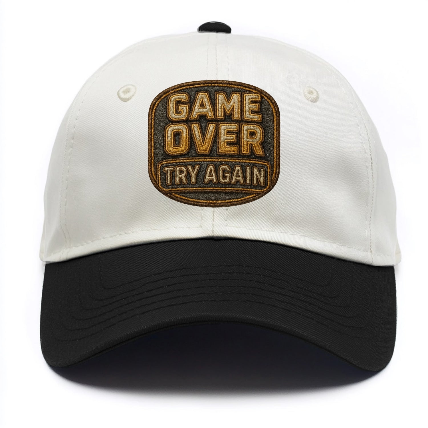 Game Over Try Again  - Two Tone Cap - Black