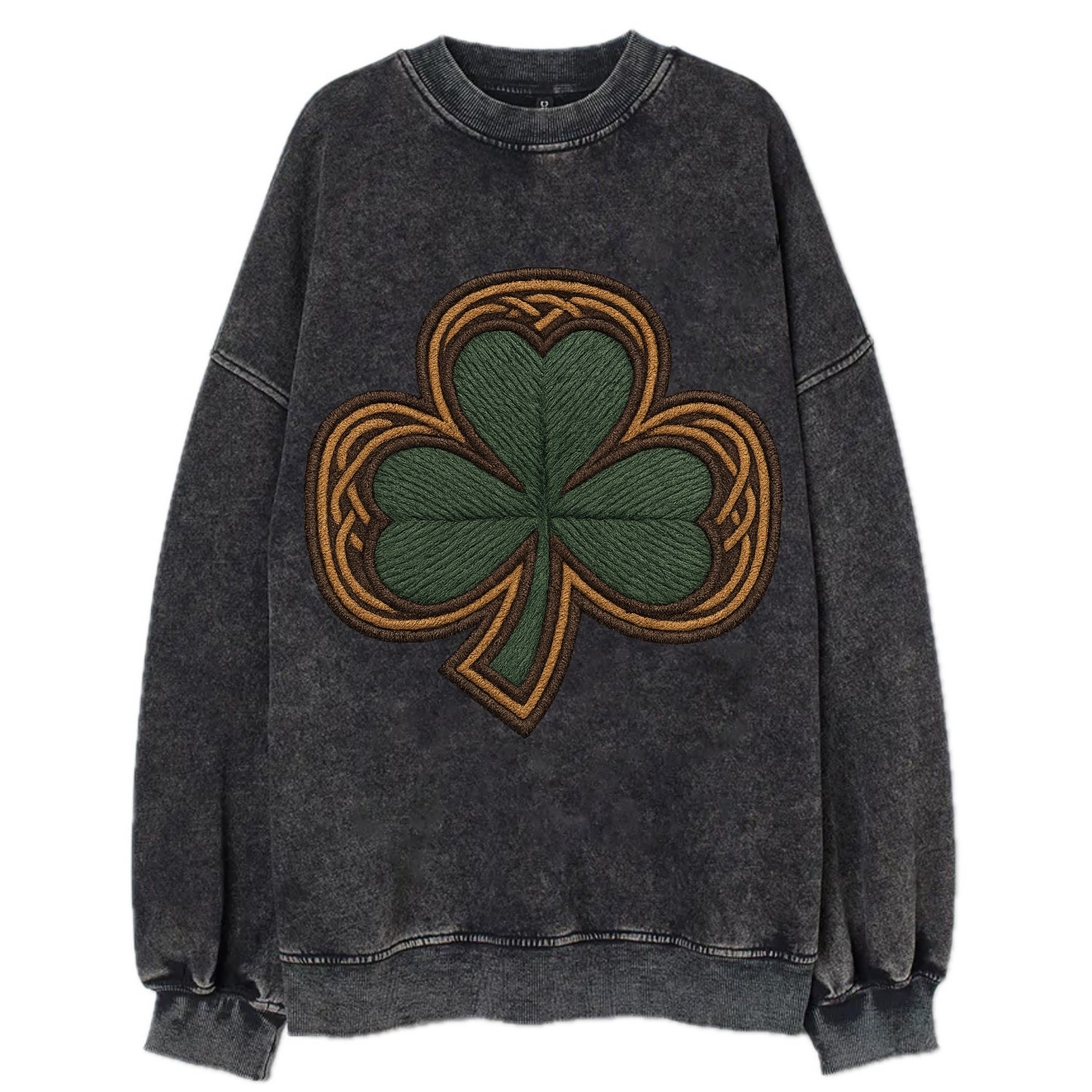 Shamrock  - Vintage Sweatshirt - Black