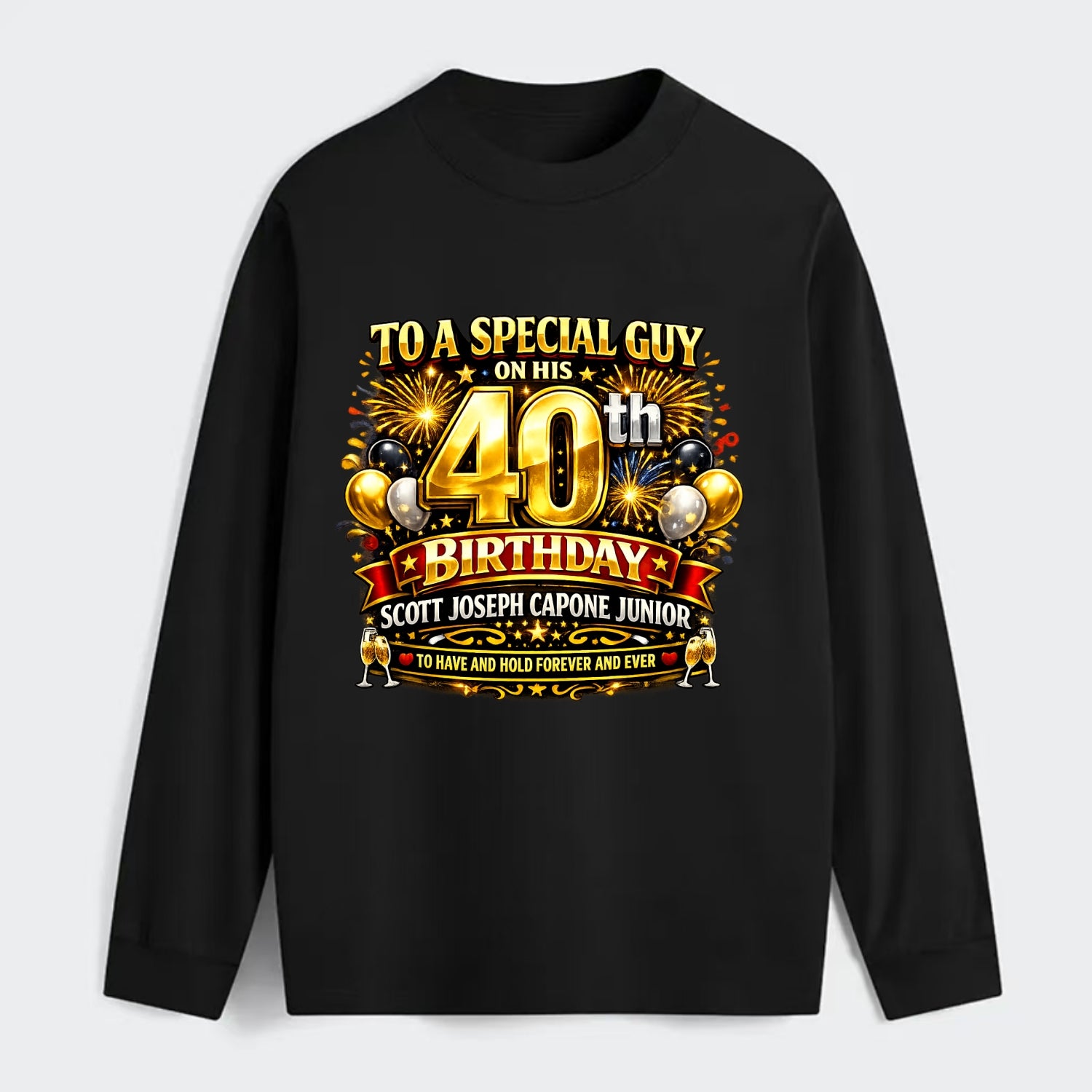 Special 40th Birthday - Classic Long Sleeve Shirt - Black