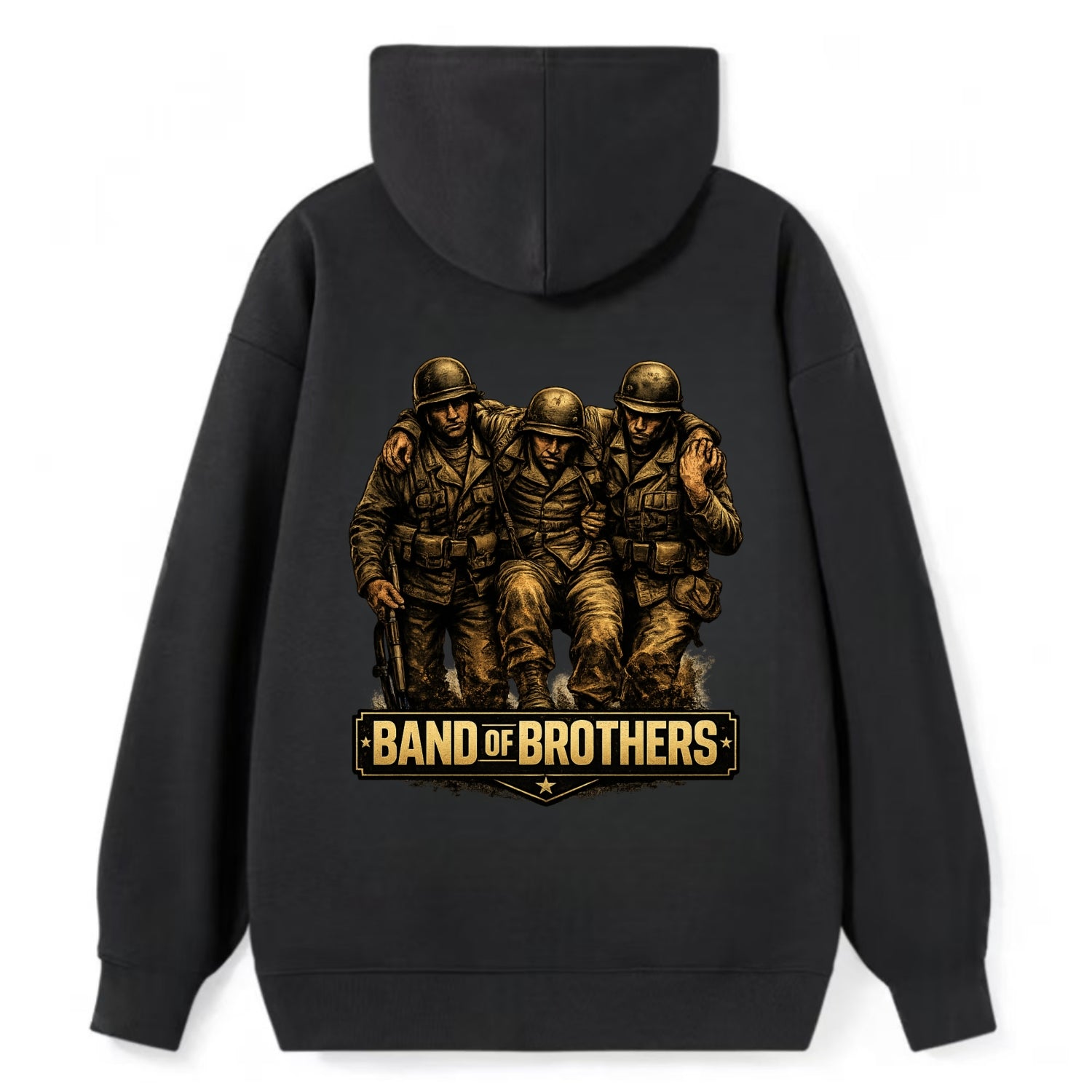 Band Of Brothers - Classic Pullover Hoodie - Black