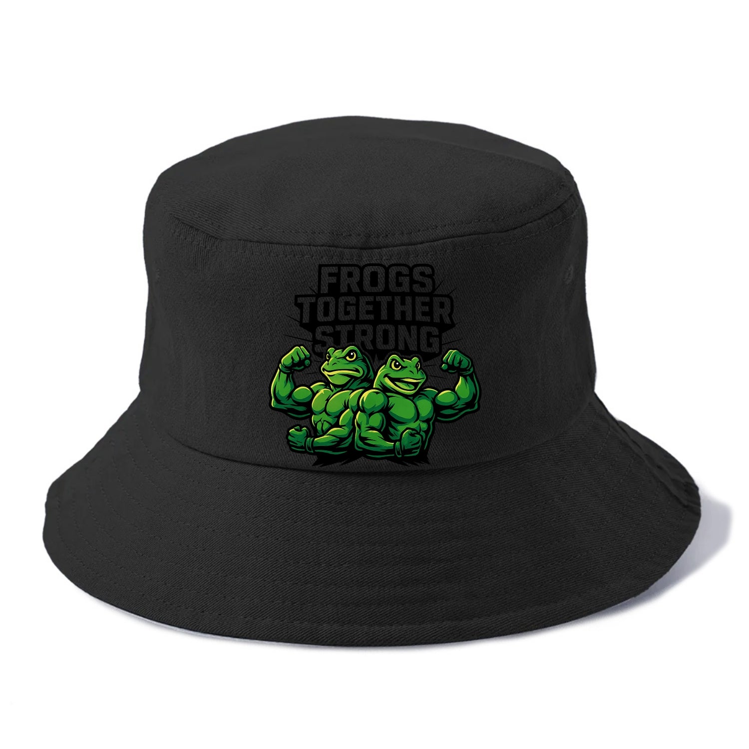Frogs Together Strong - Bucket Hat - Black