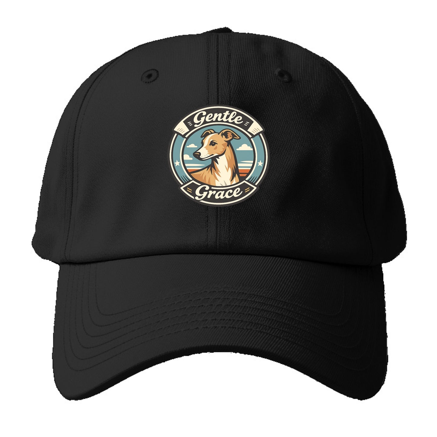 Gentle Grace of the Whippet - Baseball Cap - Black