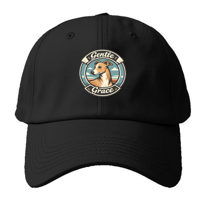 Gentle Grace of the Whippet - Baseball Cap - Black