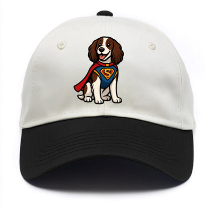 Springer Spaniel Friendly Hero  - Two Tone Cap - Black