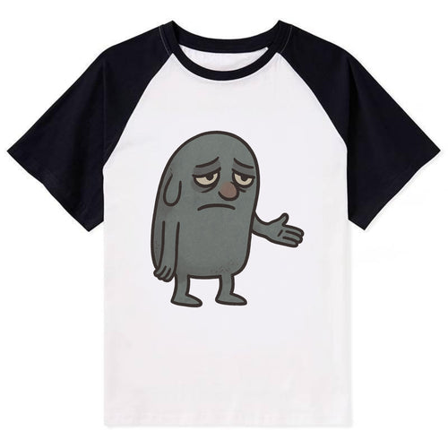FOLLOWERS ARE GHOSTS | Transparent crowd following - Contrast Raglan T-shirt