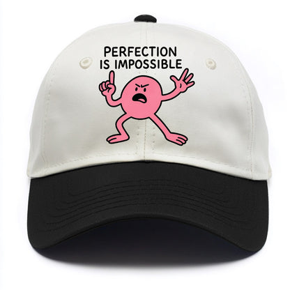 PERFECTION IS IMPOSSIBLE | Asymmetrical circle trying - Two - Two Tone Cap - Black